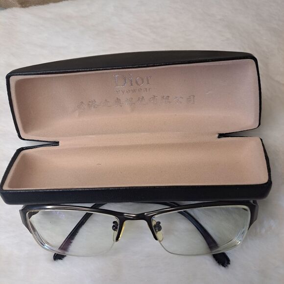 DIOR Vintage Eyewear for Men  (Prescribed) & Leather Case Chic 80's - Picture 2 of 14